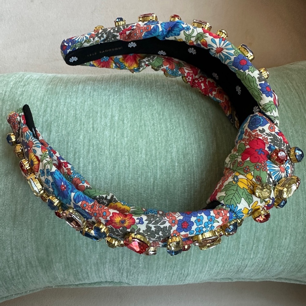 Lele Sadoughi x Liberty of London Floral Jewel Trim Headband - Picture 4 of 4